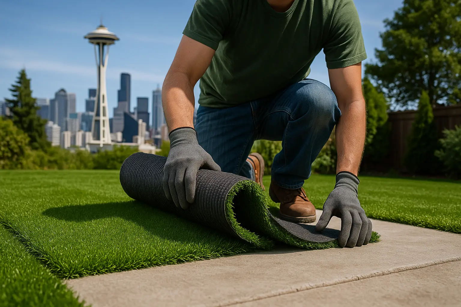 Install Artificial Grass on Concrete in Washington